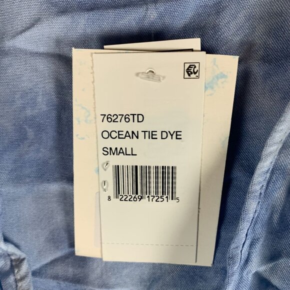 Raviya Swimsuit Cover-Up Womens Small Ocean Tie Dye 100% Rayon Bell-Sleeve S9502 - Picture 8 of 8